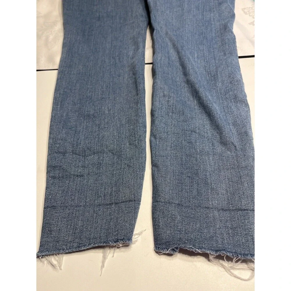 True Religion Jennie Mid Rise Super Skinny Denim Jeans Sz 31 Raw Hem
